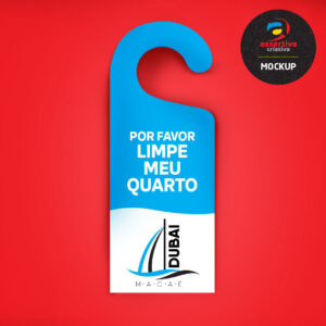 mockup de aviso de porta
